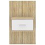 Wall bedside tables 2 units white and Sonoma oak by vidaXL, Nightstands - Ref: Foro24-810982, Price: 83,76 €, Discount: %