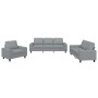 Set aus 3-teiligen Sofas aus hellgrauem Stoff von , Sofas - Ref: Foro24-3201866, Preis: 758,17 €, Rabatt: %