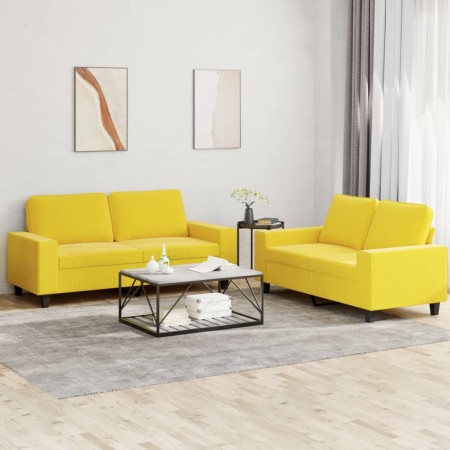 2-piece light yellow fabric sofa set by , Sofas - Ref: Foro24-3201887, Price: 422,99 €, Discount: %