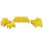 4-piece light yellow fabric sofa set by , Sofas - Ref: Foro24-3201879, Price: 690,99 €, Discount: %