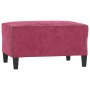 Three-piece velvet sofa set with red wine cushions by , Sofas - Ref: Foro24-3201734, Price: 541,99 €, Discount: %