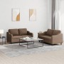 Sofagarnitur mit Kissen 2-teilig aus braunem Stoff von , Sofas - Ref: Foro24-3201805, Preis: 497,99 €, Rabatt: %