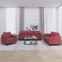 Set von Sofas mit Kissen 3 Stück roter roter Stoff von , Sofas - Ref: Foro24-3201776, Preis: 704,83 €, Rabatt: %