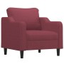 Set von Sofas mit Kissen 3 Stück roter roter Stoff von , Sofas - Ref: Foro24-3201776, Preis: 704,83 €, Rabatt: %