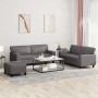 3-piece gray faux leather sofa set by , Sofas - Ref: Foro24-3201921, Price: 590,54 €, Discount: %