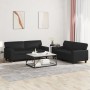 2-piece black faux leather sofa set by , Sofas - Ref: Foro24-3201914, Price: 559,71 €, Discount: %