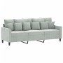 Sofagarnitur mit 2 Stück hellgrauen Samtkissen von , Sofas - Ref: Foro24-3201720, Preis: 523,75 €, Rabatt: %