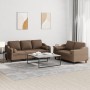 Set Sofas mit 2 Stück Kissen brauner Stoff von , Sofas - Ref: Foro24-3201853, Preis: 574,47 €, Rabatt: %