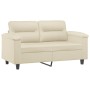 Sofagarnitur mit 2 Stück Kissen Kunstleder creme von , Sofas - Ref: Foro24-3202363, Preis: 469,33 €, Rabatt: %