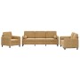 Set Sofas mit Kissen 3 Stück brauner Samt von , Sofas - Ref: Foro24-3201961, Preis: 658,99 €, Rabatt: %