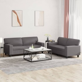 2-piece gray faux leather sofa set by , Sofas - Ref: Foro24-3201916, Price: 491,59 €, Discount: %