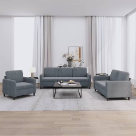 3-piece dark gray velvet sofa set by , Sofas - Ref: Foro24-3201935, Price: 636,67 €, Discount: %