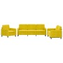 3-piece yellow velvet sofa set by , Sofas - Ref: Foro24-3201940, Price: 671,49 €, Discount: %