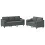 Set Sofas mit 2 Stück Kissen dunkelgrauer Stoff von , Sofas - Ref: Foro24-3201851, Preis: 576,25 €, Rabatt: %