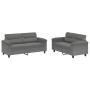 Set von Sofas mit 2 teiligen Kissen dunkelgrauer Mikrofaserstoff von , Sofas - Ref: Foro24-3202316, Preis: 532,99 €, Rabatt: %