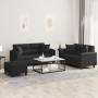 Set Sofas mit Kissen 3 Stück Kunstleder schwarz von , Sofas - Ref: Foro24-3202377, Preis: 570,06 €, Rabatt: %