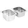 Gastronorm trays 2 units GN 1/2 150 mm stainless steel by vidaXL, Buckets for steam tables - Ref: Foro24-50889, Price: 38,27 ...