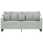 2-Sitzer-Sofa aus hellgrauem Samt 140 cm von , Sofas - Ref: Foro24-359303, Preis: 246,39 €, Rabatt: %