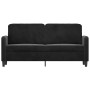 2-Sitzer-Sofa aus schwarzem Samt 140 cm von , Sofas - Ref: Foro24-359447, Preis: 213,81 €, Rabatt: %