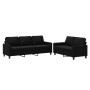 Set von Sofas mit 2 Stück schwarzen Samtkissen von , Sofas - Ref: Foro24-3201521, Preis: 518,82 €, Rabatt: %