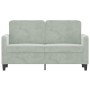 Light gray velvet 2-seater sofa, 120 cm by , Sofas - Ref: Foro24-359432, Price: 207,68 €, Discount: %