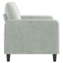 Light gray velvet 2-seater sofa, 120 cm by , Sofas - Ref: Foro24-359432, Price: 207,68 €, Discount: %