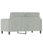 Light gray velvet 2-seater sofa, 120 cm by , Sofas - Ref: Foro24-359432, Price: 207,68 €, Discount: %