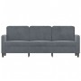 Dark gray velvet 3-seater sofa, 180 cm by , Sofas - Ref: Foro24-359453, Price: 247,30 €, Discount: %