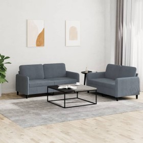 2-piece dark gray velvet sofa set by , Sofas - Ref: Foro24-3201975, Price: 433,57 €, Discount: %