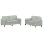 Sofagarnitur mit 2 Stück hellgrauen Samtkissen von , Sofas - Ref: Foro24-3201994, Preis: 431,84 €, Rabatt: %