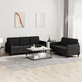 Set aus 2-teiligen Sofas aus schwarzem Samt von , Sofas - Ref: Foro24-3202019, Preis: 526,99 €, Rabatt: %