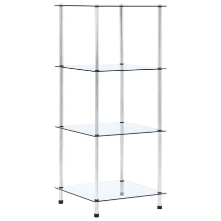 4-tier transparent tempered glass shelf 40x40x100 cm by vidaXL, Bookcases and shelves - Ref: Foro24-249505, Price: 58,35 €, D...