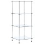 Estantería 4 niveles cristal templado transparente 40x40x100 cm de vidaXL, Librerías y estanterías - Ref: Foro24-249505, Prec...