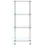 4-stufiges Regal aus transparentem Hartglas, 40 x 40 x 100 cm von vidaXL, Bücherregale und Regale - Ref: Foro24-249505, Preis...