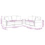 Set Sofas mit 2 Stück Kissen Kunstleder schwarz von , Sofas - Ref: Foro24-3202160, Preis: 512,17 €, Rabatt: %