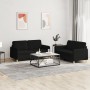 Sofagarnitur mit 2 Stück Kissen aus schwarzem Stoff von , Sofas - Ref: Foro24-3202090, Preis: 448,51 €, Rabatt: %