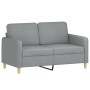 Set of sofas with 2 light gray fabric cushions by , Sofas - Ref: Foro24-3202134, Price: 558,35 €, Discount: %