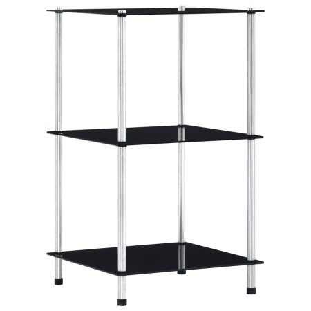 3-tier black tempered glass shelf 40x40x67 cm by vidaXL, Bookcases and shelves - Ref: Foro24-249509, Price: 37,49 €, Discount: %