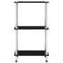 Estantería 3 niveles cristal templado negro 40x40x67 cm de vidaXL, Librerías y estanterías - Ref: Foro24-249509, Precio: 37,4...