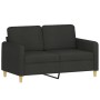 Sofagarnitur mit 2 Stück Kissen aus schwarzem Stoff von , Sofas - Ref: Foro24-3202122, Preis: 500,98 €, Rabatt: %