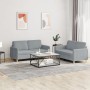 Set von Sofas mit 2 Stück Kissen aus hellgrauem Stoff von , Sofas - Ref: Foro24-3202086, Preis: 447,11 €, Rabatt: %