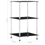 3-stufiges Regal aus schwarzem Hartglas, 40 x 40 x 67 cm von vidaXL, Bücherregale und Regale - Ref: Foro24-249509, Preis: 37,...