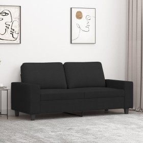 2-Sitzer-Sofa aus schwarzem Stoff 140 cm von , Sofas - Ref: Foro24-359395, Preis: 266,37 €, Rabatt: %