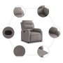 Sillón reclinable de tela gris taupe de , Sillones - Ref: Foro24-373470, Precio: 226,42 €, Descuento: %