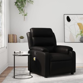 Sillón de masaje reclinable cuero sintético negro de , Sillones - Ref: Foro24-373493, Precio: 249,99 €, Descuento: %