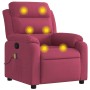 Reclining velvet massage armchair in burgundy by , Armchairs - Ref: Foro24-373516, Price: 237,51 €, Discount: %