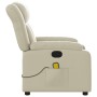 Reclining massage armchair in cream synthetic leather by , Armchairs - Ref: Foro24-373568, Price: 255,29 €, Discount: %