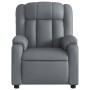 Sillón reclinable de cuero sintético gris de , Sillones - Ref: Foro24-373563, Precio: 226,57 €, Descuento: %