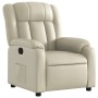 Sillón reclinable de cuero sintético crema de , Sillones - Ref: Foro24-373561, Precio: 226,57 €, Descuento: %