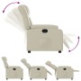 Sillón reclinable de cuero sintético crema de , Sillones - Ref: Foro24-373561, Precio: 226,57 €, Descuento: %